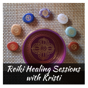 Mantra reiki crystals and Thibetian singing bowl